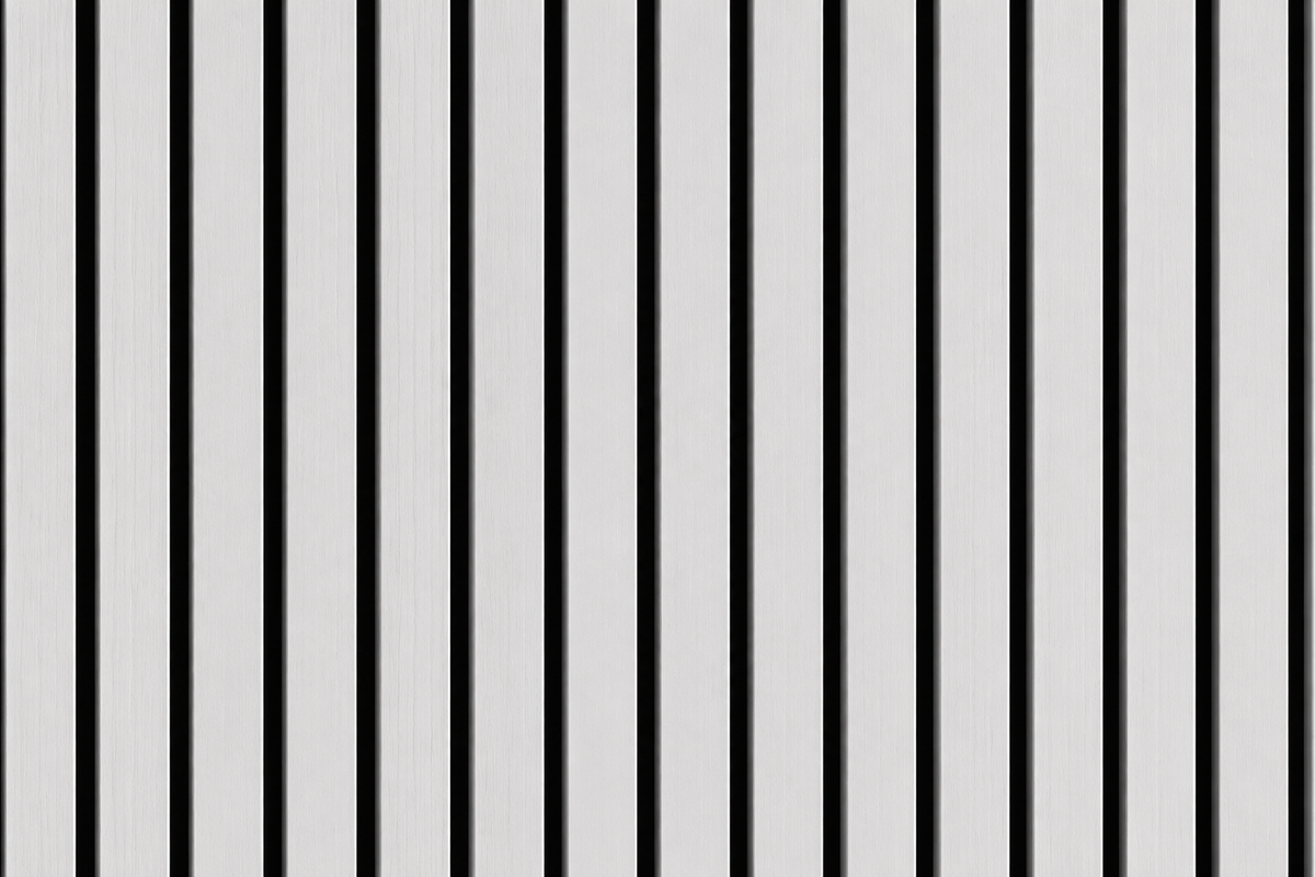 Veyrisse flexible slat wall panel — Silver finish